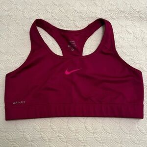Nike Pro Women's Magenta Dark Pink Sports Bra (size Large)